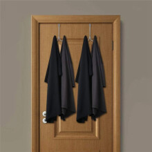 2Packs over the Door Double Hanger Hooks, Metal Twin Hooks Organizer for Hanging Coats, Hats, Robes, Towels- Silver