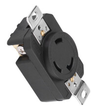 NEMA L6-30R 30 Amp 250 Volt Locking Female Wall Outlet Receptacle for Industrial Use US 3 Wire Grounding Flush
