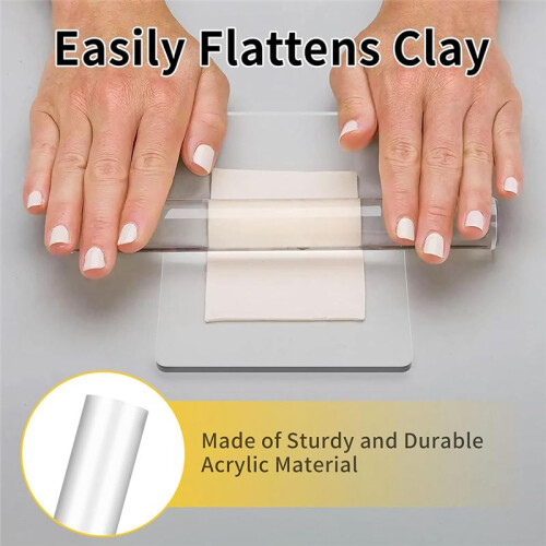 Polymer Clay Tools, 11Pcs Acrylic Clay Roller Sheet Set for DIY Cutting Shaping Sculpting 1