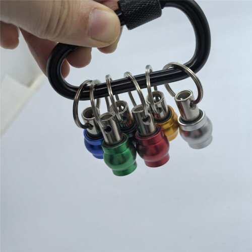 6pcs Keychain Quick Change Connecting Rod 1/4 Hexagonal Handle Screwdriver Quick Release Sleeve Conversion Rod