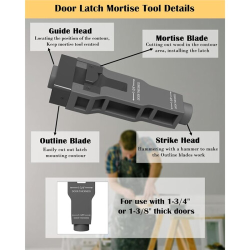 Door  Mortise Tool, Help Remove Material to Install for Clean, Flush and Accurate Professional Installation 1