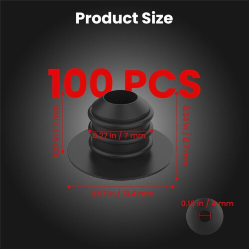 100Pcs Pegboard Hook Locks, Peg Board Locks Stoppers Fit for 1/4 Inch Peg Board for Stopping Hooks From Falling Off 2