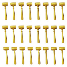 24 PCS Judge Gavel Prop Wood Hammers Mallets Justice Costume Accessories for Auction Sale Courtroom Favors