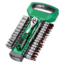 Wear-Resisting Ratchet Wrench Socket Cr-V High Hardness Auto Repair Spanner Tool Car Repair Tool 1/4 Repair Spanner Tool