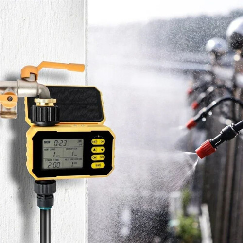 Intelligent Irrigation Watering Timer Auto Water Saving Solar Irrigation Controller Garden Lawn Plant Solar Timer 1