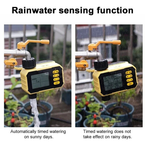 Intelligent Irrigation Watering Timer Auto Water Saving Solar Irrigation Controller Garden Lawn Plant Solar Timer 2
