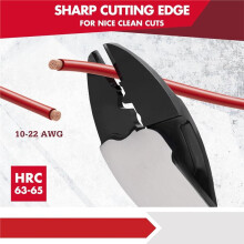 9.5" Wire Crimper/Cutter, Wire Crimping Tool with Thick Dip-Grip Handle, Crimper Tool Electrical for 10-22 AWG