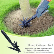 Handheld Garden Tiller Rotary Cultivator Tool for Weeding Digging Grass Turning - Gardening Tool for Efficient Lawn Care