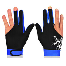 (L) 1pcs Man Woman Elastic 3 Fingers Show Gloves for Billiard Wear Right or Left