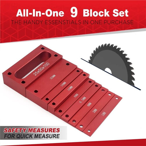 Aluminum Alloy Height Gauge Blocks Calibration Size Markings Precision Setup Bars Stackable Design Metric Setup 1