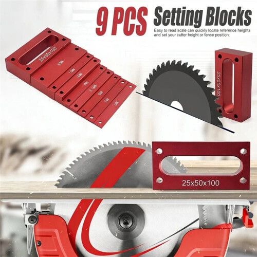 Aluminum Alloy Height Gauge Blocks Calibration Size Markings Precision Setup Bars Stackable Design Metric Setup 2