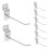 ULTNICE Slatwall Hooks Silver Iron 20 pcs 7