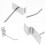 ULTNICE Slatwall Hooks Silver Iron 20 pcs 8