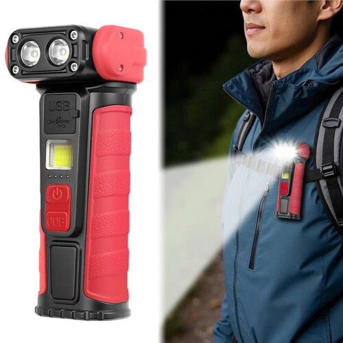 High Power Portable Flashlight Multifunctional Work Light with Clip Super Bright Pocket Light LED Magnetic Keychain 1