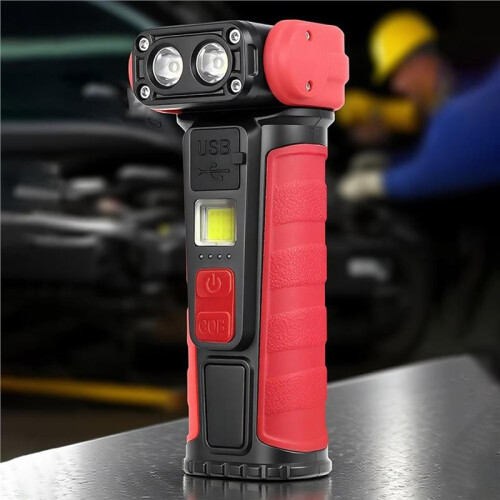 High Power Portable Flashlight Multifunctional Work Light with Clip Super Bright Pocket Light LED Magnetic Keychain 2