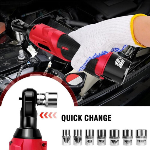 Cordless Electric Ratchet Wrench Set Impact Sockets, Variable Speed, Extensions - Dedicated Installation EU Plug 1