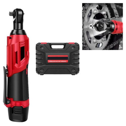 Cordless Electric Ratchet Wrench Set Impact Sockets, Variable Speed, Extensions - Dedicated Installation EU Plug 2
