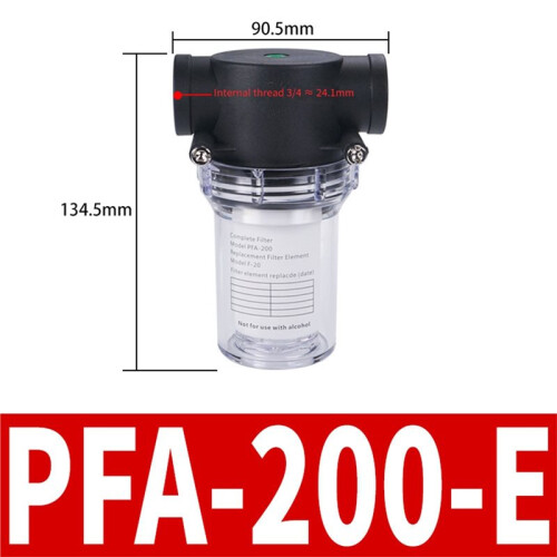 PFA150/200-E 1/2 3/4 Female Thread Filter Cartridge Plastic Vacuum Filter Cup High Negative Pressure Negative PFA-200 1