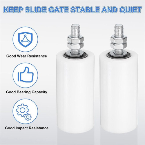 Slide Gate Guide Roller, 4" Rollers Gate Support Assembly, Universal  Bearing Rolling Gate Guider for Sliding Door 2