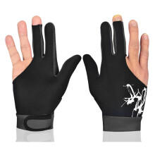 (M) 1pcs Man Woman Elastic 3 Fingers Show Gloves for Billiard Wear Right or Left