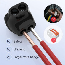 2-Portars Isolerad Multitappkontakt 4-14 AWG Aluminium-Till-Koppartrådskontakter Enkelsidiga Ingångskontakter 5-Pack