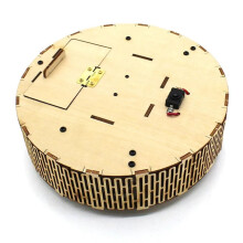DIY Robot Vacuum Cleaner Model No.1 - Handmade Wooden Kit, Battery Powered