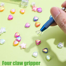 4 Pinzas para Joyería, de Acero Inoxidable, de 4 Garras, para Recoger Piezas Pequeñas y Sujetar Perforaciones.