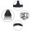 6Pcs 4040 Series Aluminum Corner Bracket T-Shape Connector with Hardware Kit for DIY Projects 4
