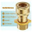 1/2 Inch Natural Gas Quick Connect Fitting Set, Propane Quick Connect Fittings, 4 Pcs Solid Brass Kit 2
