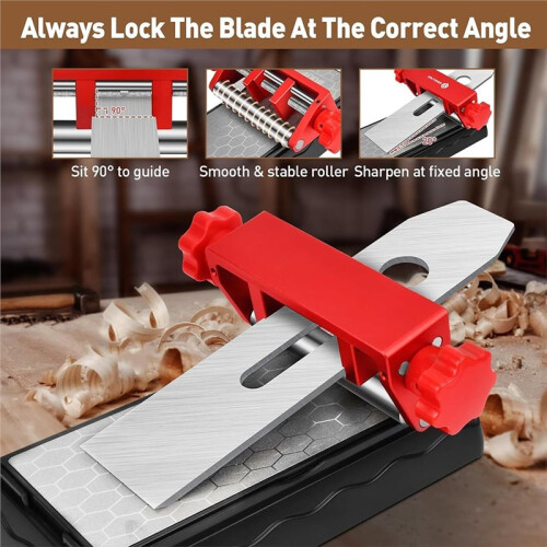 Chisel Sharpening Jig Kit for Woodworking, Adjustable 0.1" to 2.8" Width with Angle Gauge From 10 to 45 1