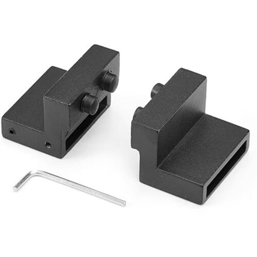 4 Pcs Black Barn Door Roller Stopper Hardware for Sliding Track Doors with Wrench 1