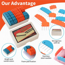 Knit Blocking Pin Kit, 20pcs Knit Blockers Combs for Crochet Knitting Blocking Board Mats, Knit Blocking Pins