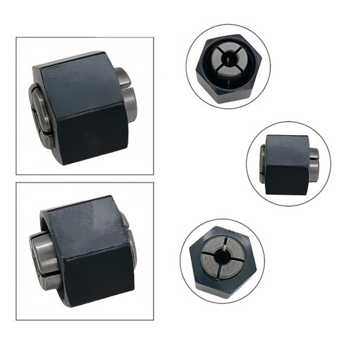 2pcs 1/4" Collet with Nut for  2610906283  DWP611, Enhanced Clamping, Durable Replacement 2