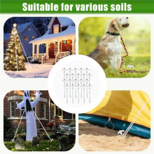 20 Pack Screw in Tent Stakes Heavy Duty,8 '' Ground Anchors Screw in,Metal Stakes with Hex Driver and Storage Box