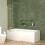 NES Home Nes Home Left L Shaped Shower Bath With Front End Panel & Brushed Brass Screen 2