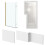 NES Home Nes Home Left L Shaped Shower Bath With Front End Panel & Brushed Brass Screen 3