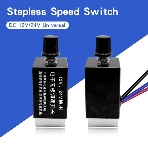 2pcs 12V/24V  Motor Speed Controller Universal,Knob Screw Electronic Stepless Speed Regulator 2