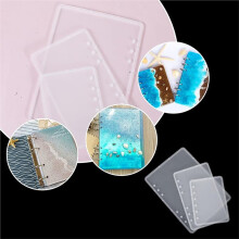 Resin Notebook Cover Mold Set, 3 Sizes A5 A6 A7, Silicone Molds with Binder Holes for DIY Crafts