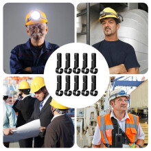 Headlamp Clips for Hard Hat,Plastic Hard Clips,Non-Slip Light Mount Holder Clamp,Safety Hard Hat Accessories