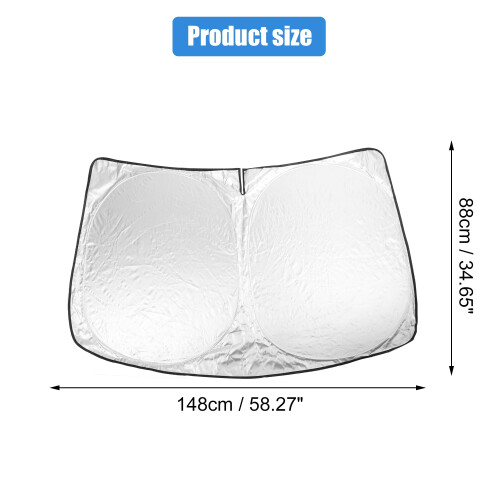 Foldable Windshield Sun Shade Blocking UVR Durable Sunshade Protector for Lexus RX 2016-2022 148x88cm 2