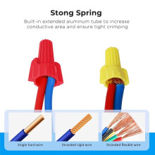600PCS Red Wire Connectors Nuts, Winged Electrical Wire End Connectors Caps, Twist- Easy Screw Type Connectors