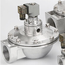 Válvula de Diafragma de Ángulo Recto de Aleación de Aluminio G1 1/2", 220 V CA, DMF-Z-40S, Solenoide de Pulso Neumático