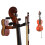 Gancho para Violino com Base de Madeira Maciça e Acabamento em Jacarandá, Resistente e Ideal para Pendurar Violino e Arco 2