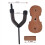 Gancho para Violino com Base de Madeira Maciça e Acabamento em Jacarandá, Resistente e Ideal para Pendurar Violino e Arco 9