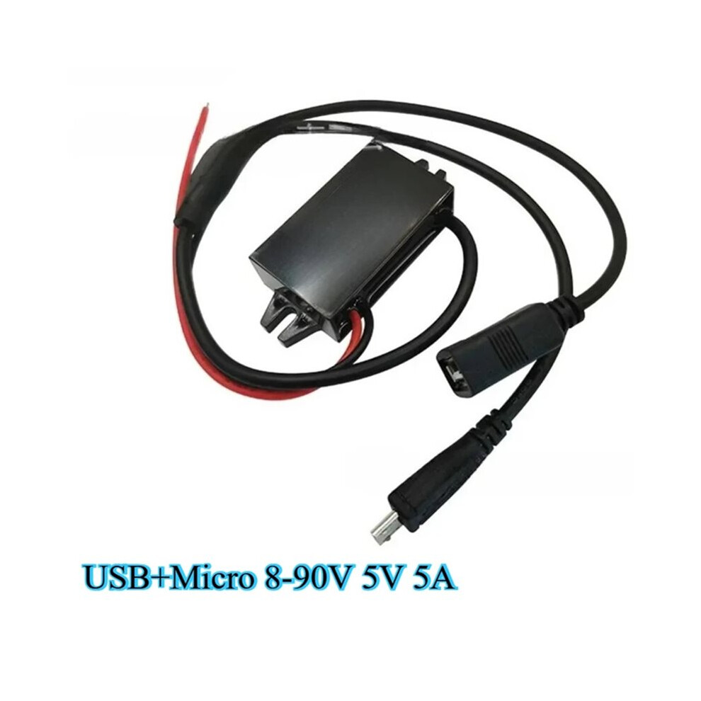 8-90V To 5V 5A 25W Buck Converter With Type-C & Micro Usb For Efficient Charging 4713494884068
