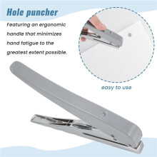 Heavy Duty Single Hole Punch,Hole Puncher 25 Sheets Capacity Paper Punch for Paper ID PVC Cards Scrapbook 8MM