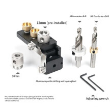 Hulpmiddel voor Het Tappen en Ponsen van Aluminium Profielen, Pons- en Verzonken Tap, Handmatig 20/30/40 Aluminium Profiel
