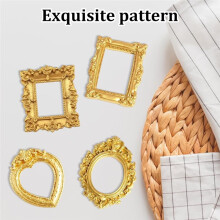 12PC Miniature Picture Frames, Picture Frames,Vintage Frames Suitable for DIY Jewelry Display,Holiday Party Decor