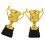 HEMOTON Mini Trophy Decorative Trophy Set 2 Pieces 4