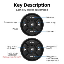Wireless Media -Compatible Button Remote Controller Car Steering Wheel MP3 Music for IOS Android Tablet